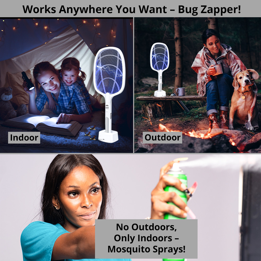 WBM Smart Bug Zapper, Electric Fly Swatter & Lamp, USB