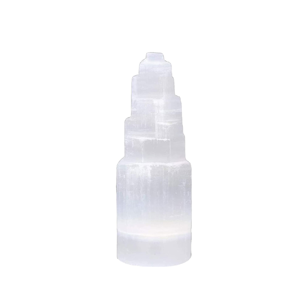 Himalayan Glow Selenite Crystal Skyscraper Tower 15cm
