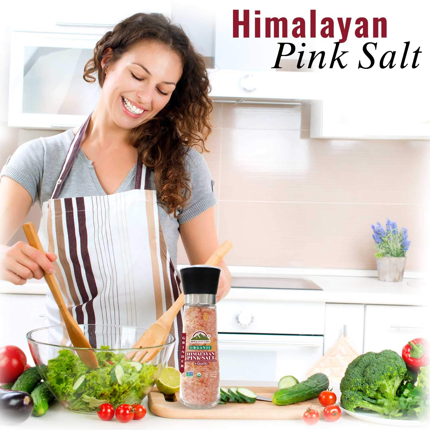 Himalayan Gourmet Pink Salt Crystals (Adjustable Grinder) (7 oz