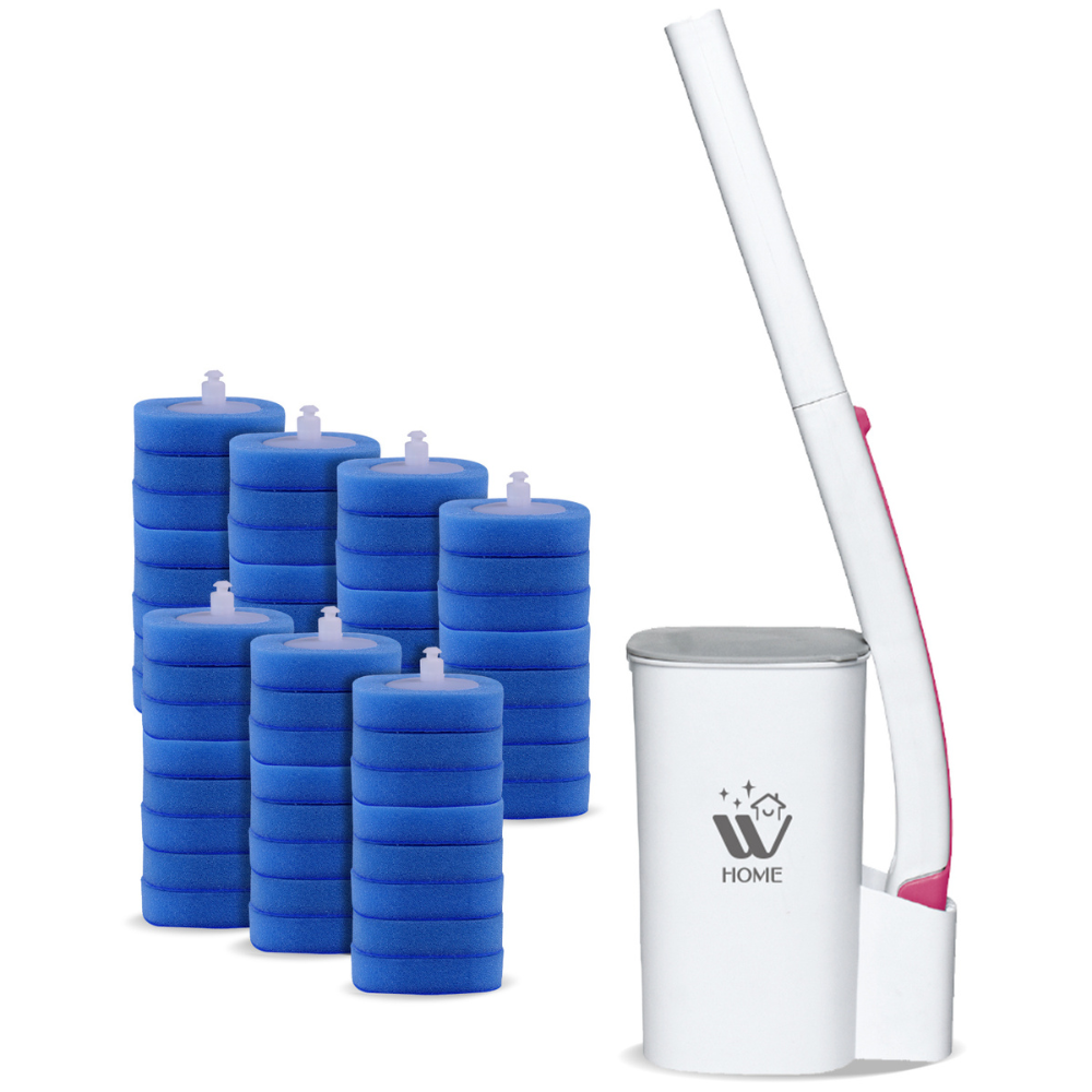 W Home Toilet Wand Disposable Refills, Cleaning Fluid Filled