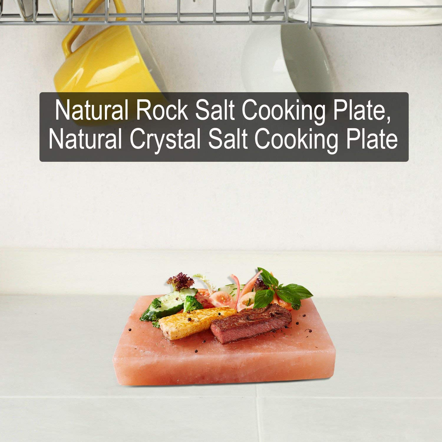 Himalayan Salt Block for Grilling (Large 8 x 8) - FDA Approved All Natural Cooking Slab