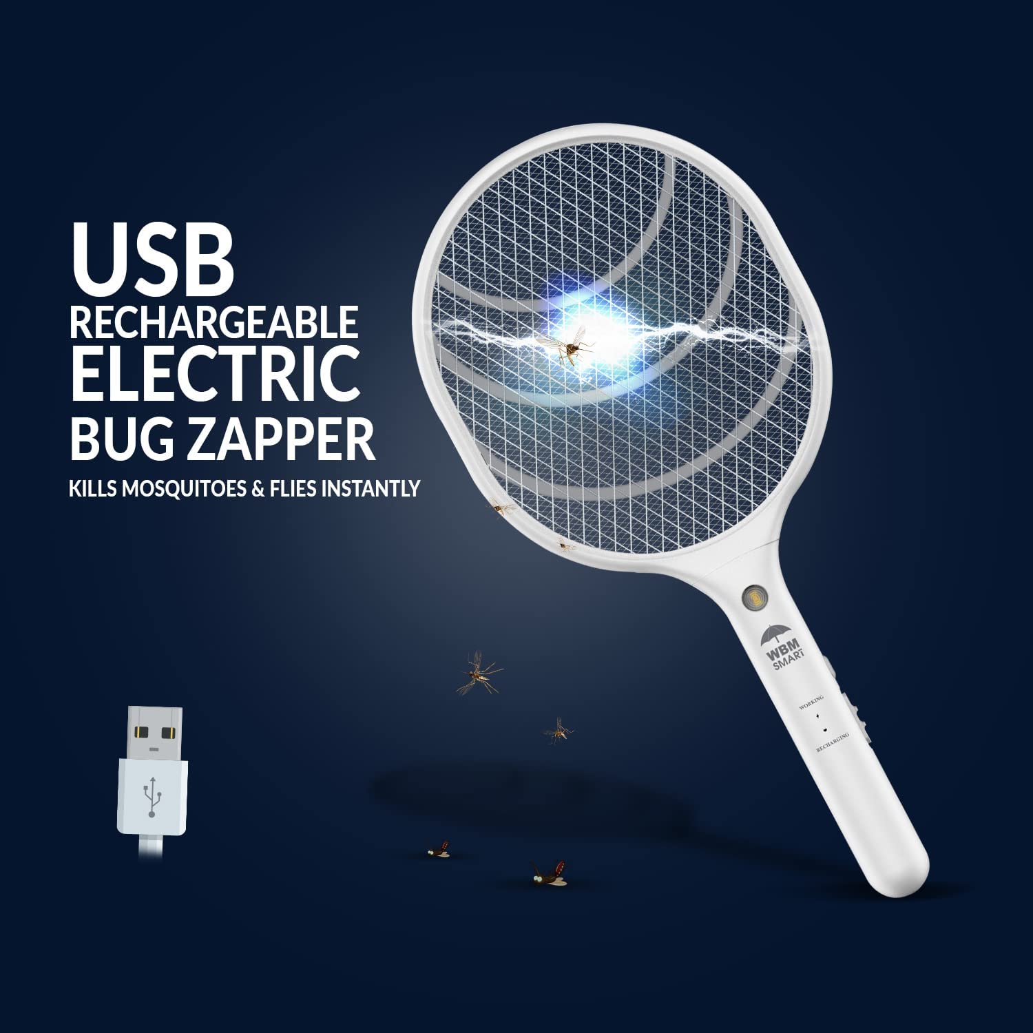 Electric Fly Swatter Bug Zappers, 2-Pack