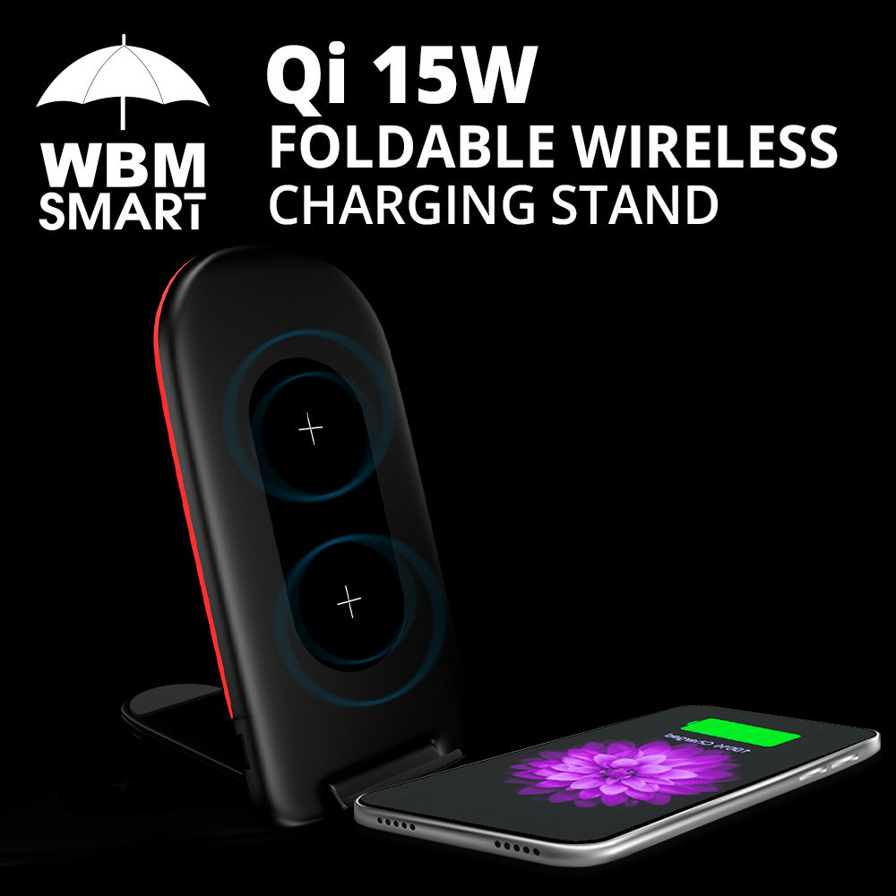 WBM SMART Power Strip Cube by WBM, 10A Surge Protector Wireless Charger  Station, 2 AC Outlets