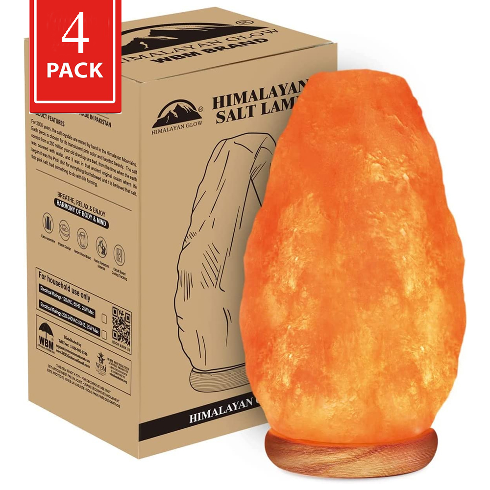 Wooden Base Salt Lamp