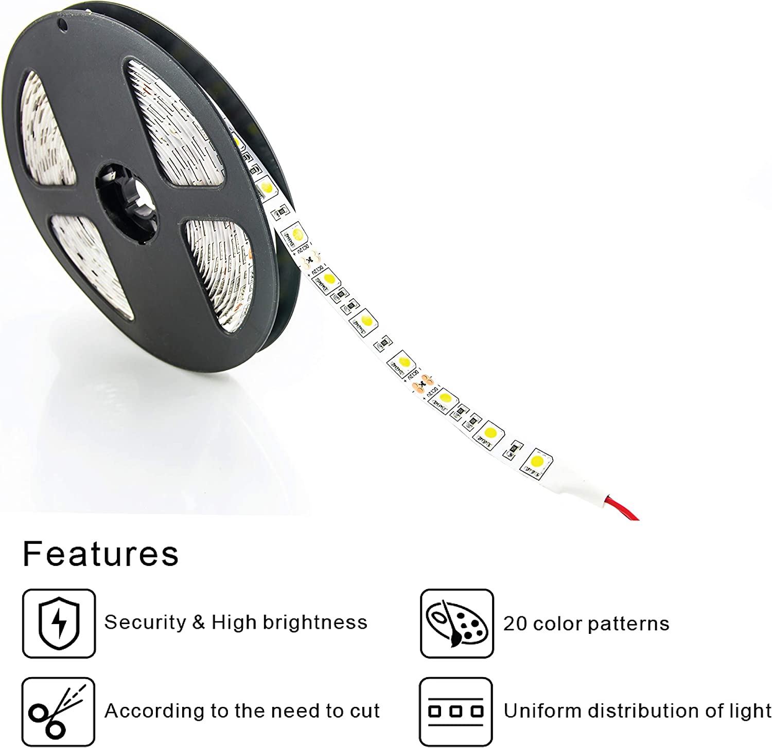 RGB LED Light Strip 5050 Remote Control USB Rechargeable