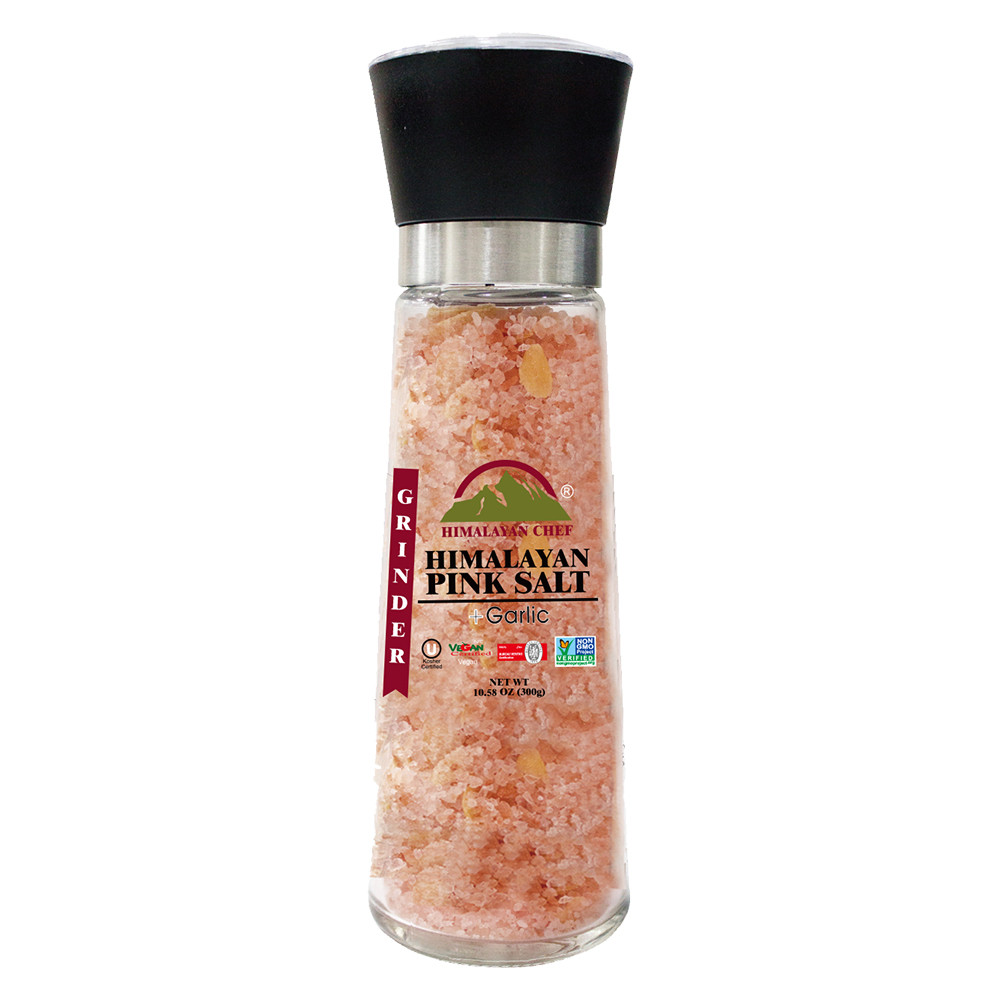 Himalayan Chef Salt & Pepper Grinders, Small Refillable Glass Jar